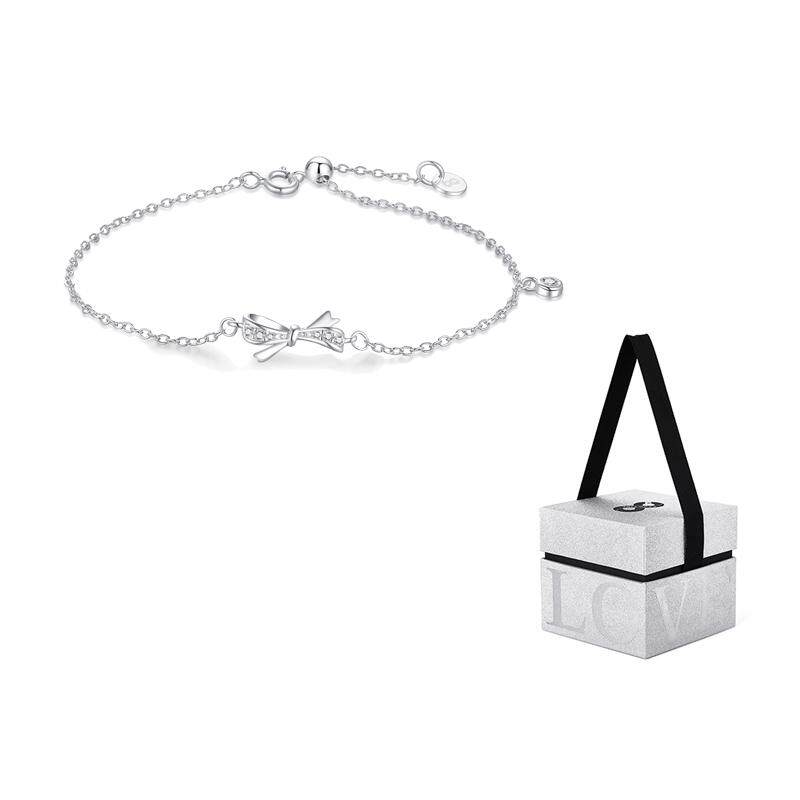 zeroline镶钻蝴蝶结纯银手链女轻奢小众精致高级感生日礼物送女友