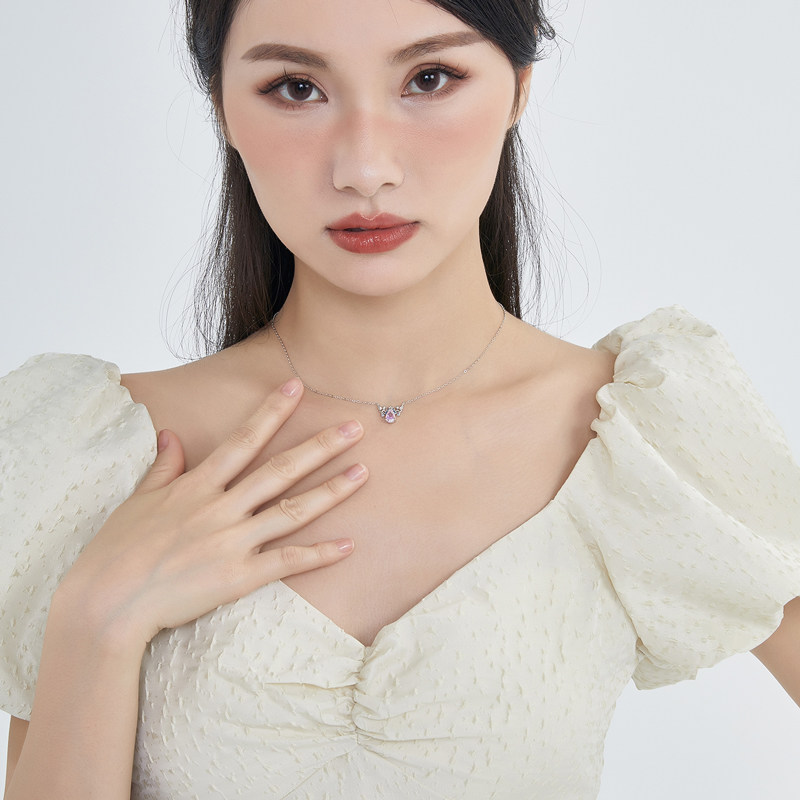 zeroline十二星座纯银项链女炫彩轻奢小众精致甜美生日礼物送女友