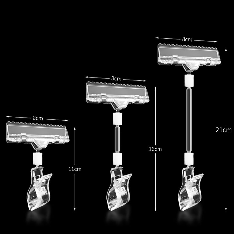 透明水晶夹子 POP爆炸贴广告夹短号双头展示架牌水果价格标签市货 - 图0
