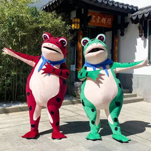 青蛙人偶服装摆摊癞蛤蟆小青蛙气球卡通人偶服装孤寡青蛙玩偶服装 - 图2