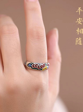 新款复古五帝钱币景泰蓝珐琅铜钱