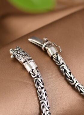新款复古做旧链条男女款手环平安