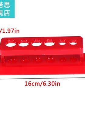 Red Plastic Test Tube Rack 6 Holes Holder Support Burette St