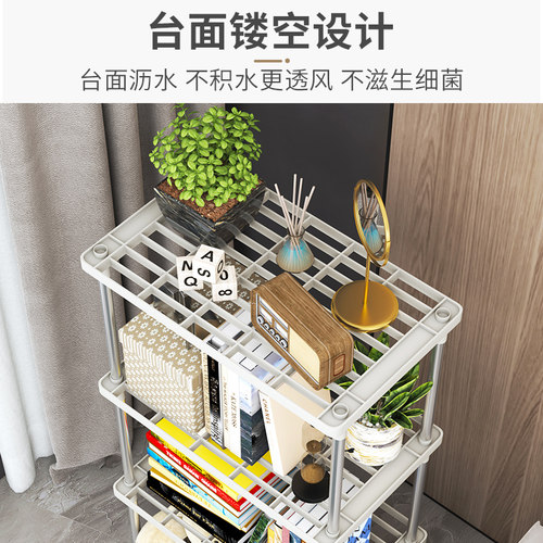 客厅置物架落地多层厨房收纳神器卧室书架卫生间储物柜子简易货架 - 图1