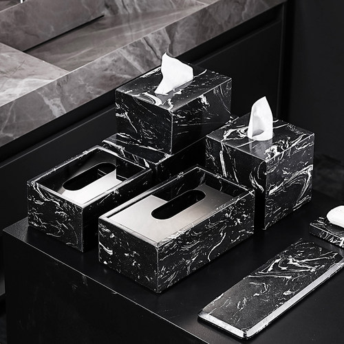 大理石浴室洗漱用品套件酒店风样板房卫生间洗手台乳液瓶香薰摆件 - 图0