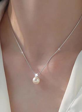 极光人工AKOYA珍珠项链S925