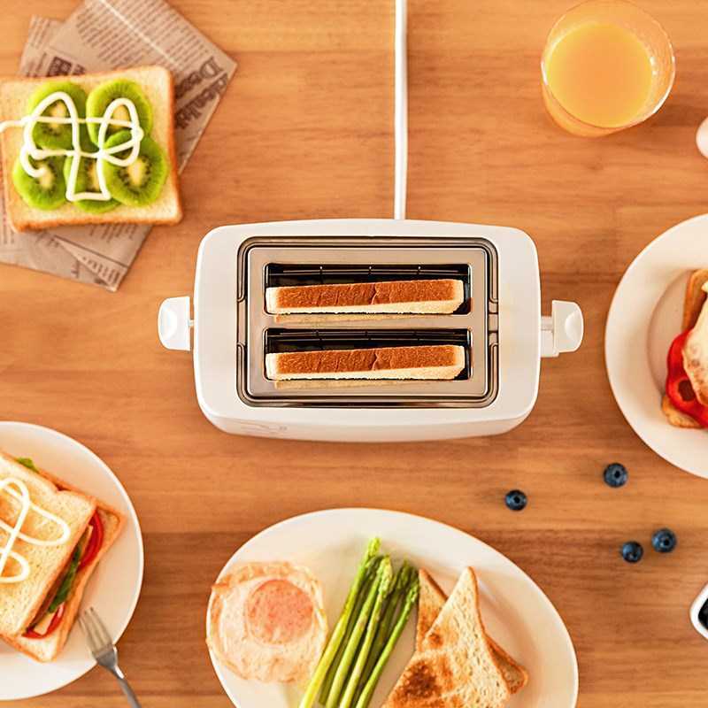 Breakfast Toaster Bread-Piece White Multi-Functional Elegant - 图1