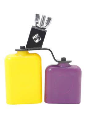 Double Mounted Low High Pitched Cowbell Noisemaker Drum Perc