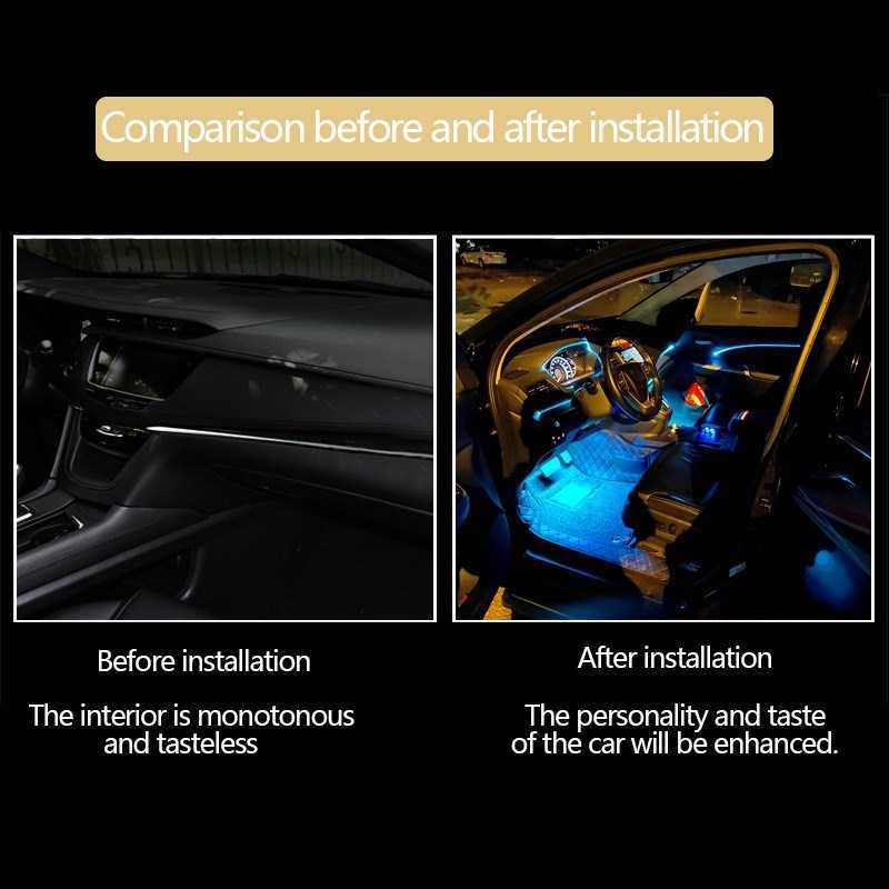 Led Car Interior Decorative Ambient Light Backlight EL Neon - 图0