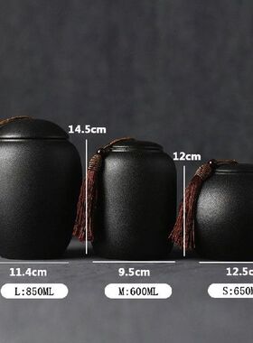 Black Cremation Urns For Pet Human Ashes Ceramic Urn Small