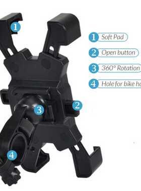 Bike Phone Holder Bicycle Mobile Cellphone Holder Easy Open