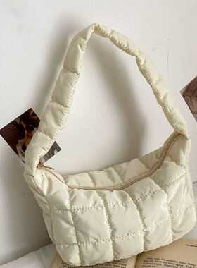 New Oxford Cloth Women's Shoulder Bag Folds Rhombus