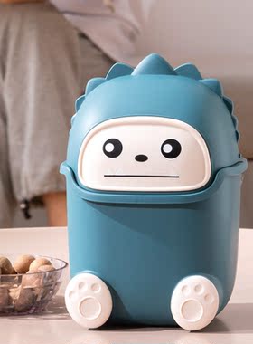 2022 Cute Desktop Mini Flip Garbage Storage Bucket Cartoon