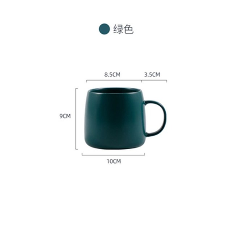 500ml Ceramic Mug Office Mug With Lid And Spoon Large Capaci - 图2