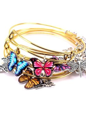 5pcs Bangle Set Wire Bracelets for Women Girls Jewllery