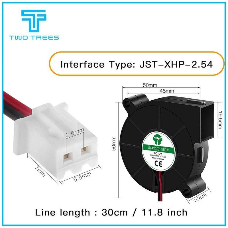 3D printer Fan 5015 Air blower 5V 12V 24V ltra-quiet Oil Be - 图2