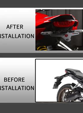 Motorcycle License Plate Holder Tail Light Bracket Tidy Fend