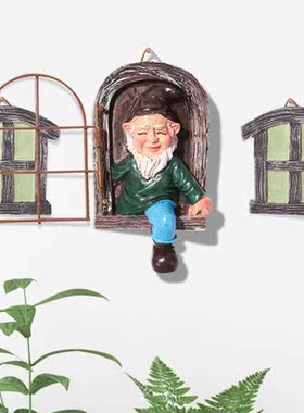 Ingenious Resin Lifelike Dwarf 3D White Old Man Gnome Statue