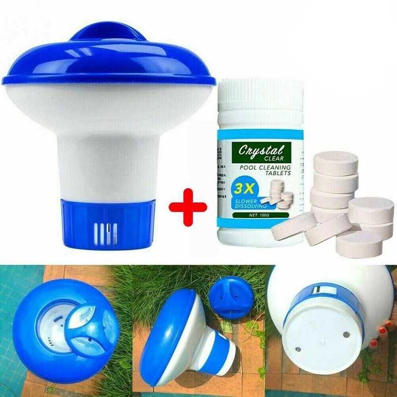 100Pc Pool Cleaning Floating Chlorine Tablets+Hot Tub Chemic - 图0