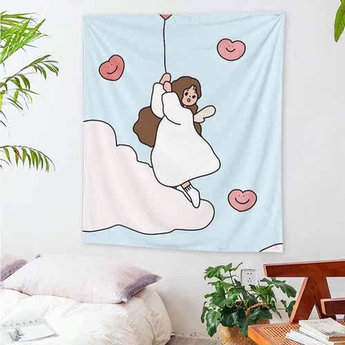 Tapestry Bedroom Decoration Wall-Hanging Illustration Nordic - 图1