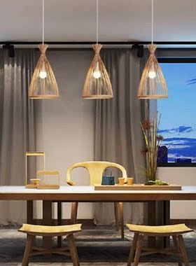 Modern Bamboo Pendant Light Rattan Lights Fixture Bamboo