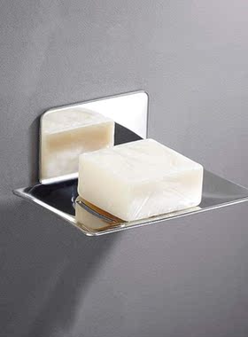 No Drilling Soap Dish Holder Stainless Steel Bathroom