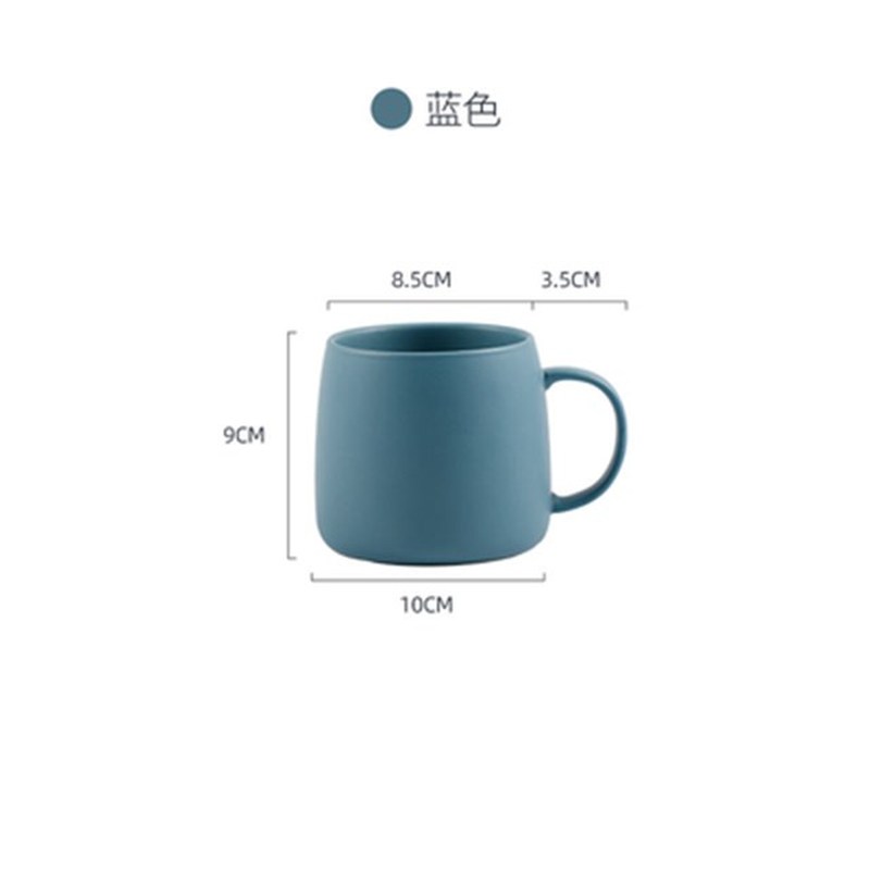 500ml Ceramic Mug Office Mug With Lid And Spoon Large Capaci - 图3