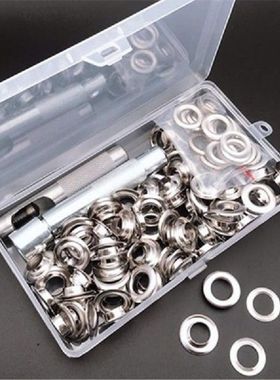 100 Sets 12mm Metal Eyelet With Washer  + Install Tool 3