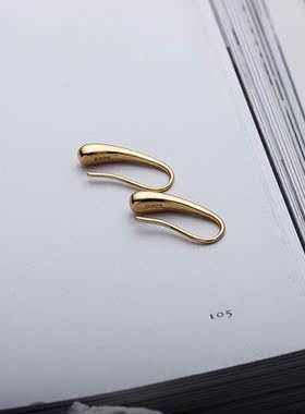 SHANICE 100% S925 Silver Minimal Personality Gold Color Drop