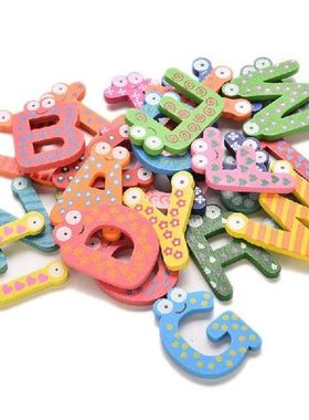 Cartoon Fridge Wooden Magnet Baby Child Toy Puzzle English