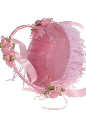 Lace Flower Girls Basket Decoration Flower Basket for