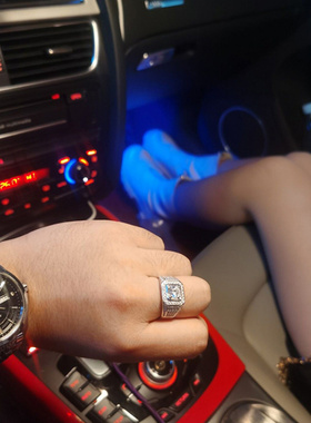 新款进口石群镶满钻男戒奢华大气