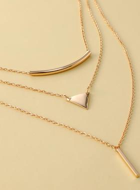 European and American women three-layer necklace时尚女项链