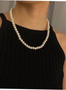 Classic Elegant White Pearl Chokers Necklace For Women Men W