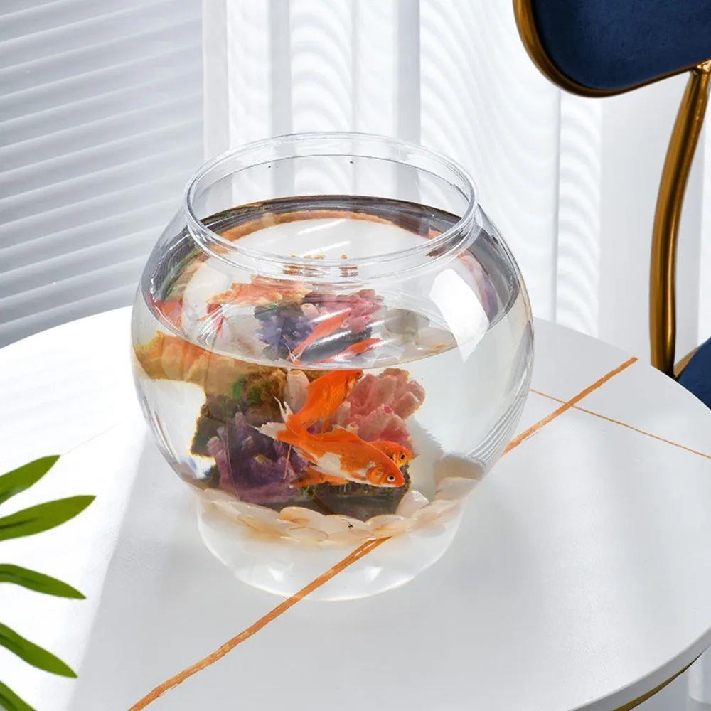 Sturdy Nicely Betta Fish Bowl Small Aquariums for Small Orna - 图1