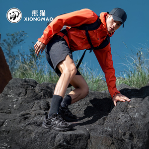 熊猫户外徒步鞋2025新款透气排汗网面百搭登山鞋男女同款越野耐磨