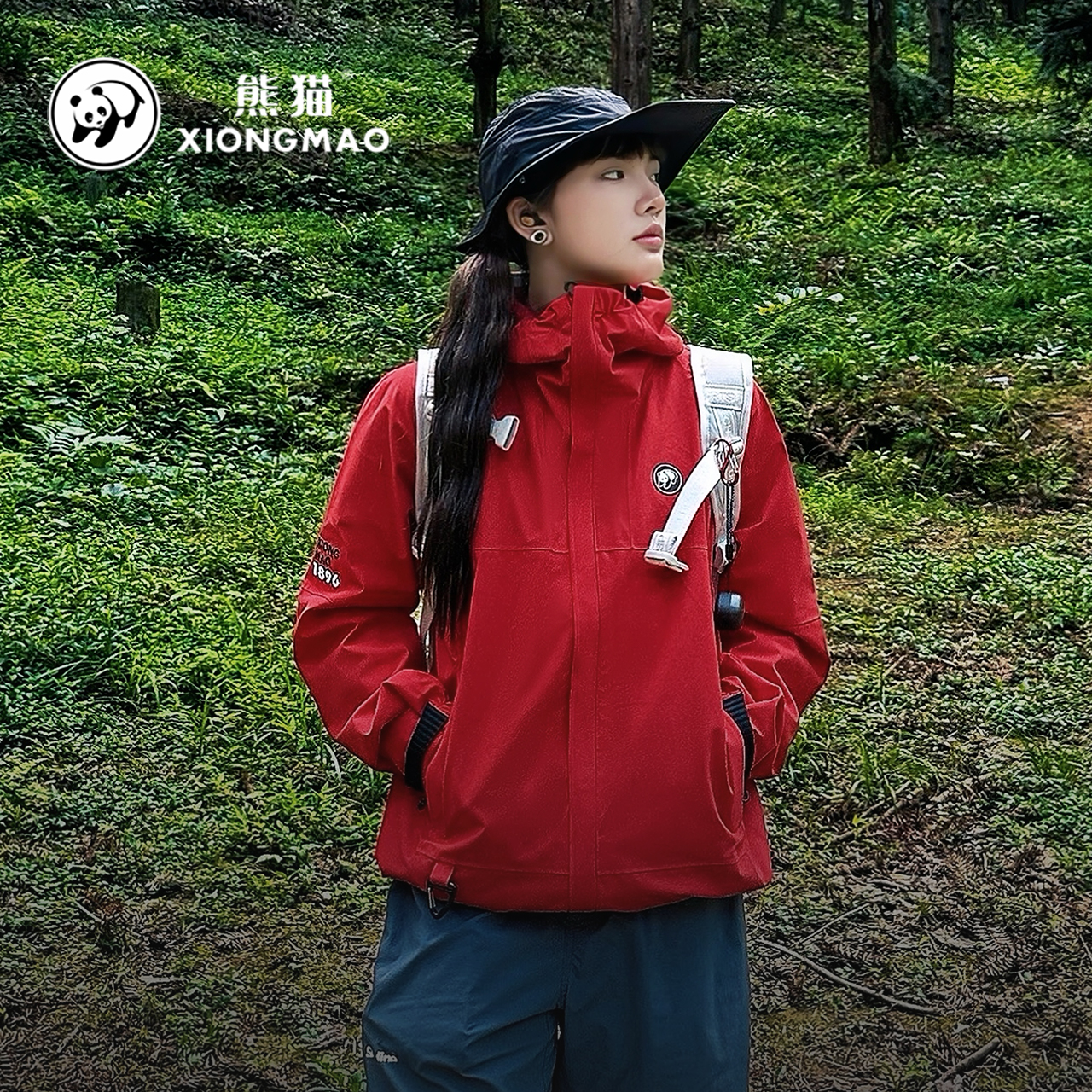 熊猫2025春秋爆款红色冲锋衣户外登山服进藏徒步三防透气轻量单层 熊猫2025春秋爆款红色冲锋衣户外登山服进藏徒步三防透气轻量单层