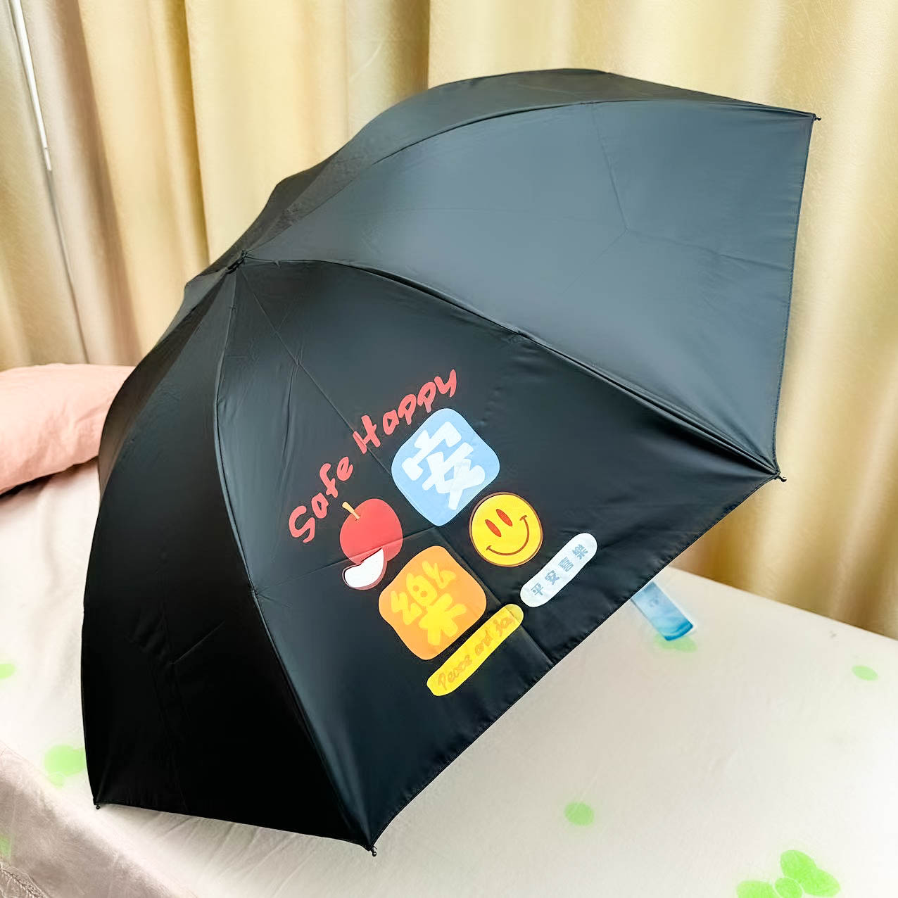 天堂伞平安喜乐三折晴雨伞两用伞单人伞儿童伞成人伞
