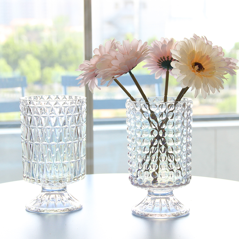 北欧花瓶玻璃透明插花客厅摆件餐桌网红水养玫瑰百合小鲜花花器 - 图1