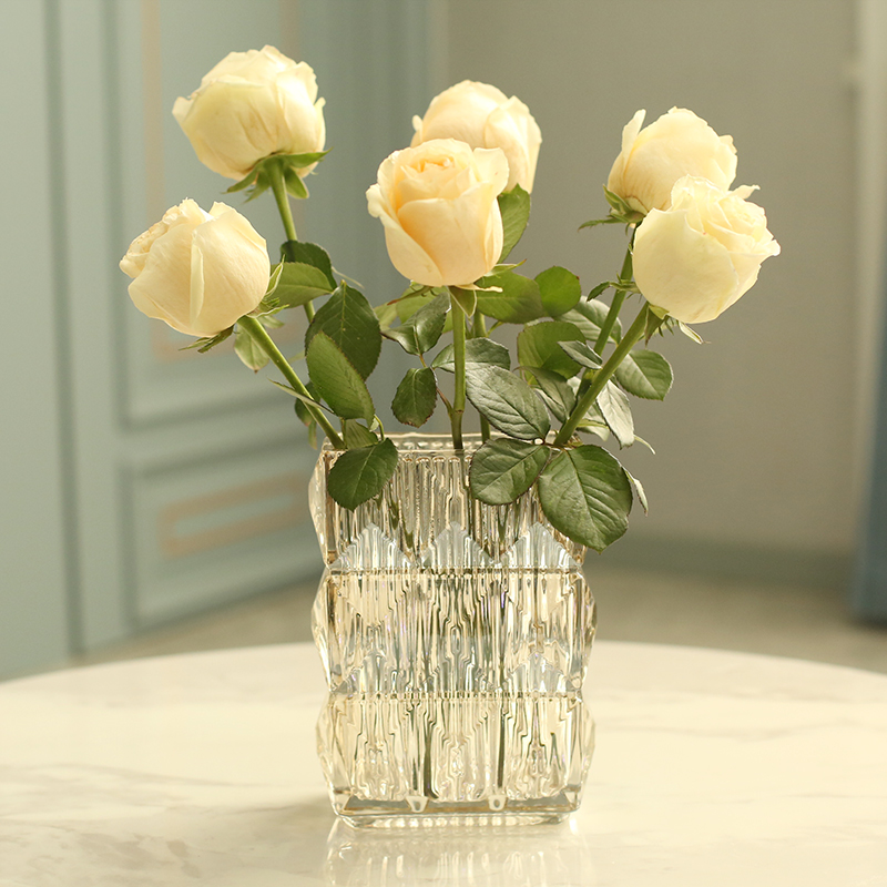 北欧花瓶玻璃透明插花摆件客厅ins风网红轻奢水养玫瑰鲜花高级感,淘宝优惠券,粉丝福利购,淘宝优惠卷