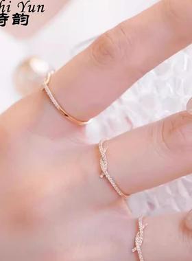 复古戒指红百搭女日常S925麋