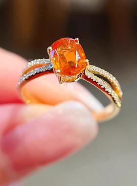 麋鹿钻百搭石纯银满S925戒指