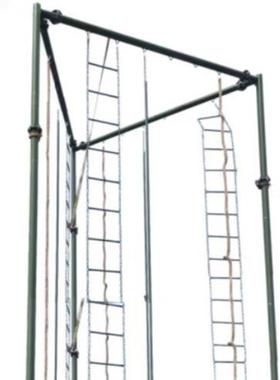 三面攀爬架三角形爬绳爬架室外体能训练攀爬架爬绳爬杆爬软梯