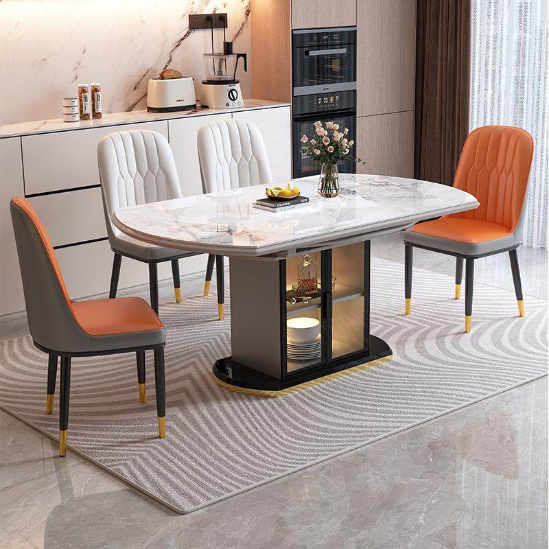 实木岩板餐桌椅组合2025新款现代简约伸缩折叠家用小户型储物饭桌,淘宝优惠券,粉丝福利购,淘宝优惠卷