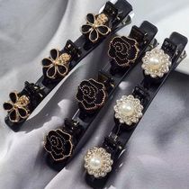 New knitted hair clip net red double layer sloth person choreotexter side clip fairy girl liu Haiclip upscale hair dressing hair clip