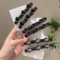 Stars Black Liu Hai Compiled Hair Clip Web Red Side Front Forehead Clip Head Decorated with Broken Hair Finishing God Instrumental card Issuer