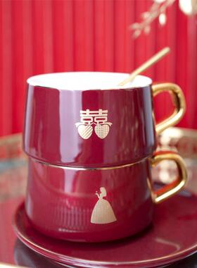 5ZW新婚礼物送新人闺蜜订婚夫妇的实用乔迁婚礼杯子新娘女结婚礼