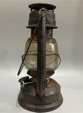 民俗怀旧老物件老煤油灯马提灯老式罩灯古董老马蹄灯复古装饰摆件