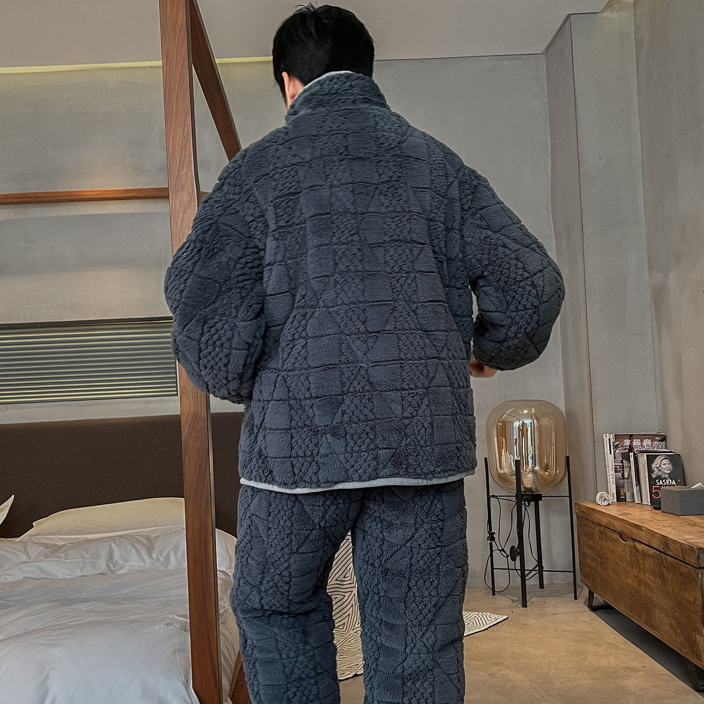 2025新款冬季睡衣男士三层夹棉珊瑚绒加绒加厚秋冬天家居服可外穿,淘宝优惠券,粉丝福利购,淘宝优惠卷