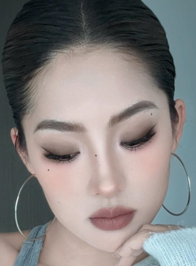 银色夸张素圈大耳圈女耳饰
